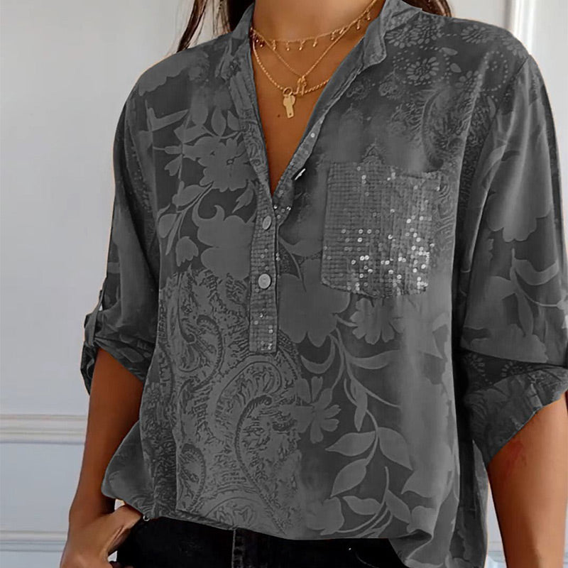 Adelaide - Chemise Florale Élégante Été Femme