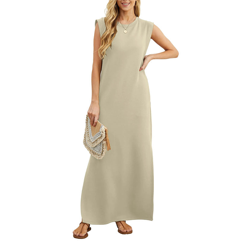 Soline - Robe Longue d'Été Sans Manches