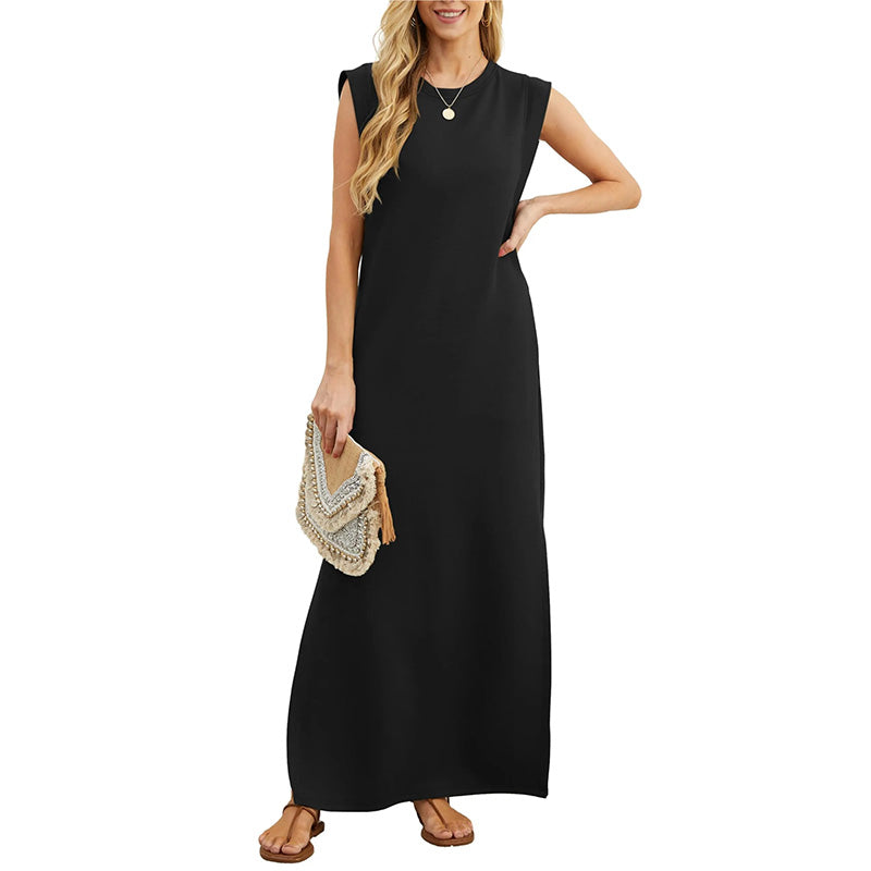 Soline - Robe Longue d'Été Sans Manches