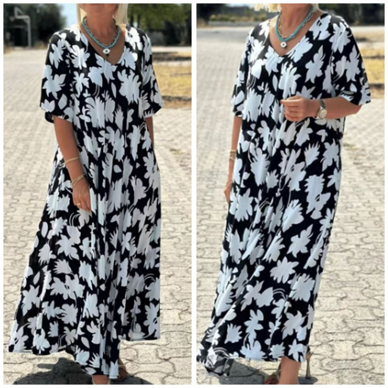 Lilac - Robe Longue Imprimée Décontractée