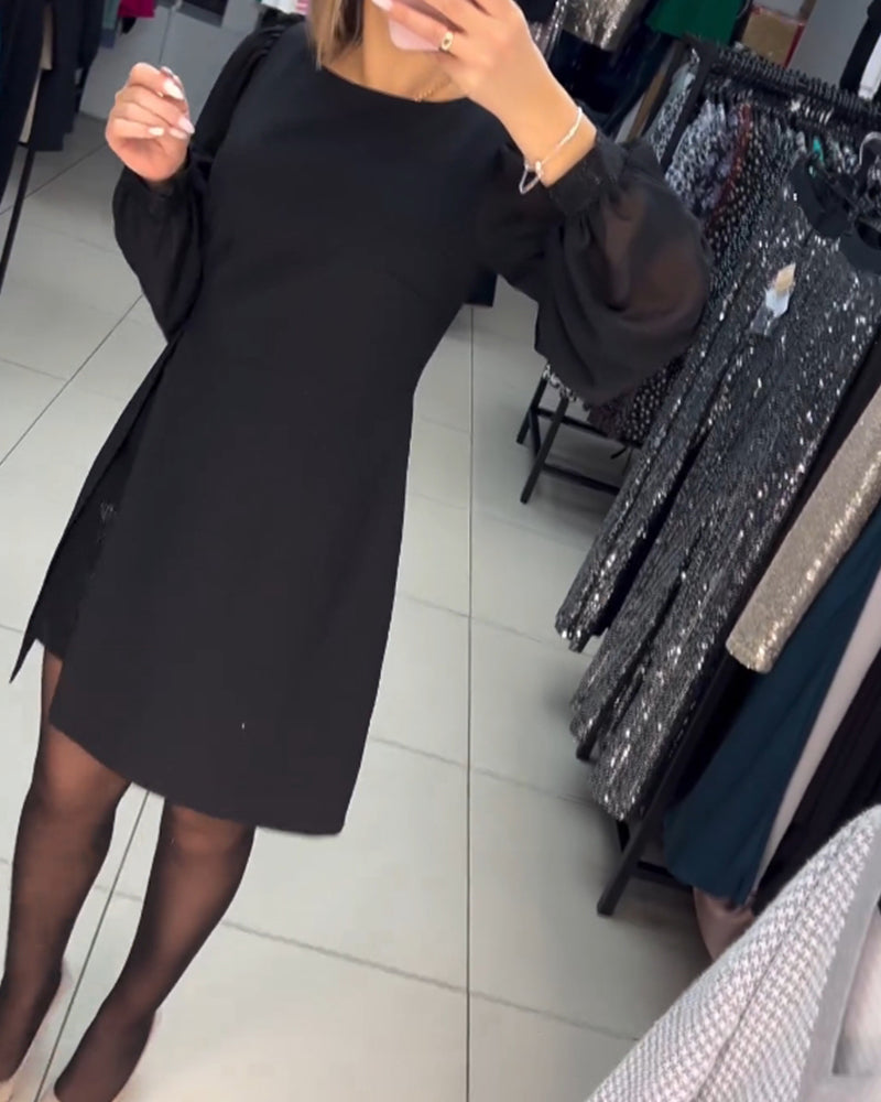 Carine - Robe midi deux-pièces élégante avec fente haute