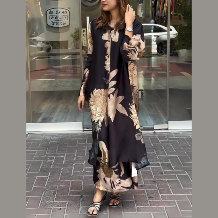 Clarice - Robe chemise fluide 2 pièces pour femmes