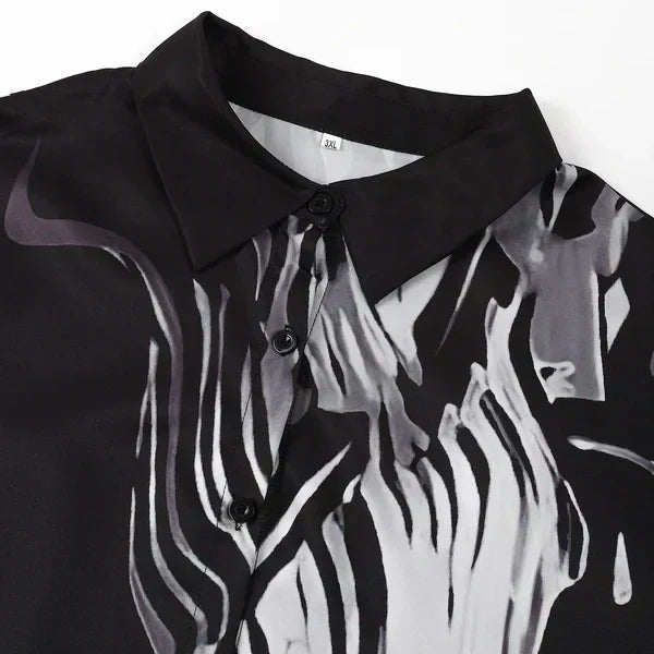 Clarice - Robe chemise fluide 2 pièces pour femmes