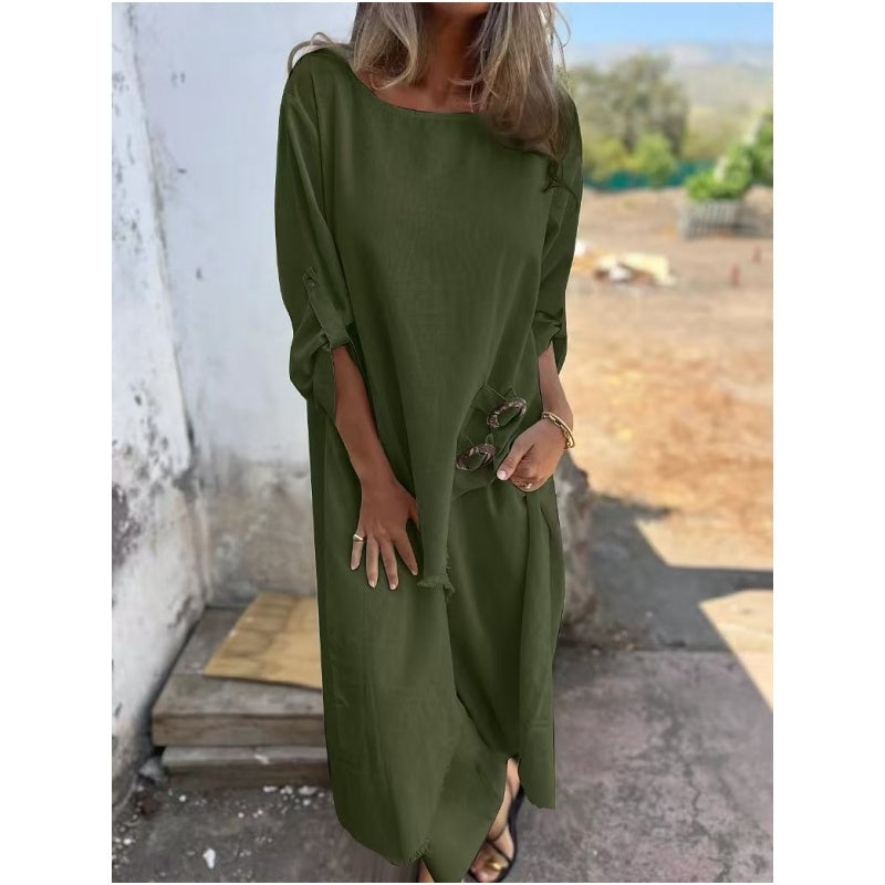 Vela - Costume élégant en coton et lin pour femme