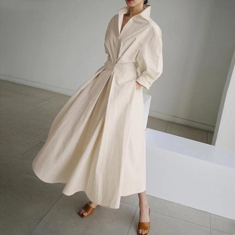 Barbe - Robe Maxi Longue en Coton Lin