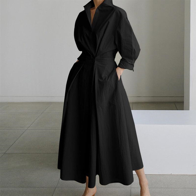 Barbe - Robe Maxi Longue en Coton Lin