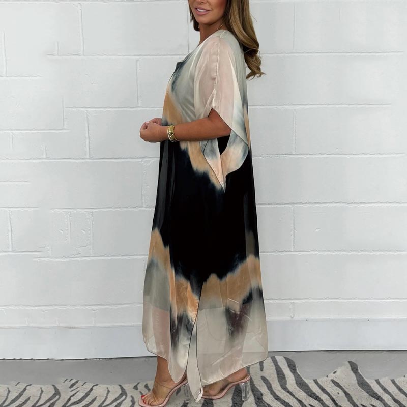 Magalie - Robe en mousseline avec effet Dip Dye pour femmes