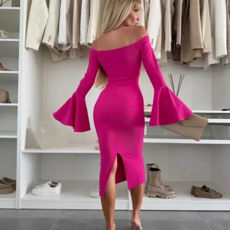 Philomène - Robe Élégante à Manches Évasées