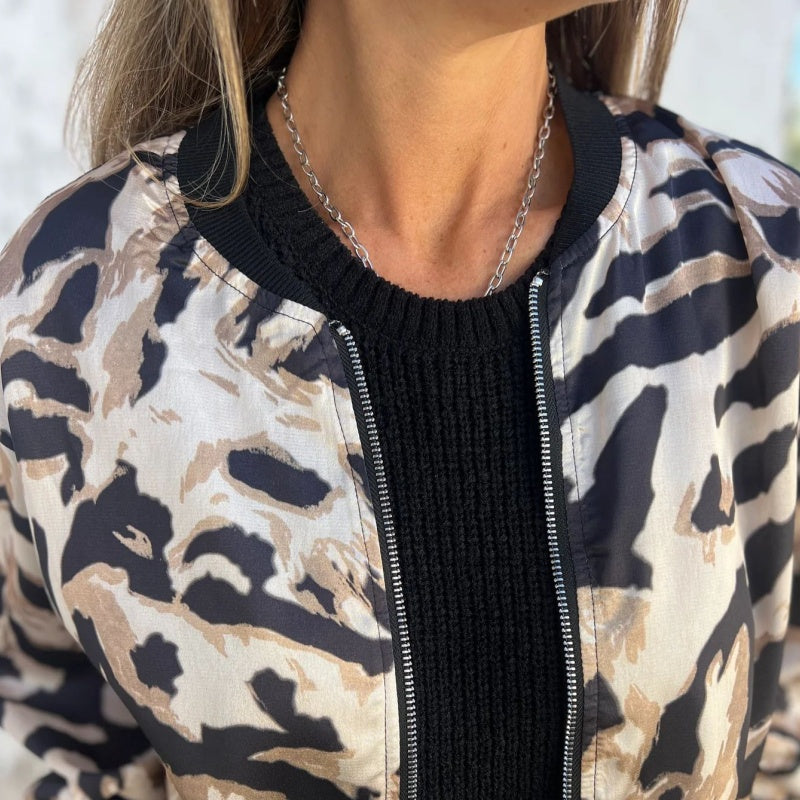 Hermione - Veste zippée à motif zébré