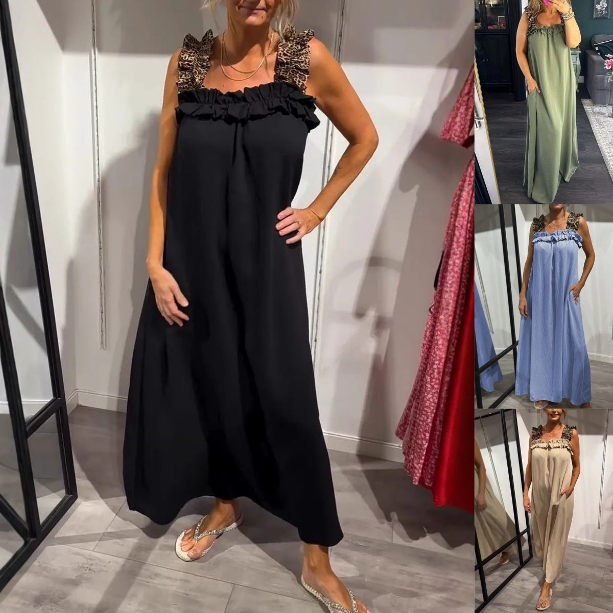 Pascaline - Robe Décontractée Sans Manches avec Poches