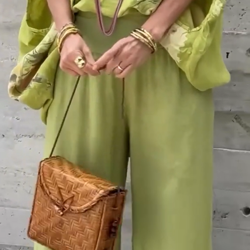 Régine - Ensemble 2 Pièces en Chiffon Imprimé Ample