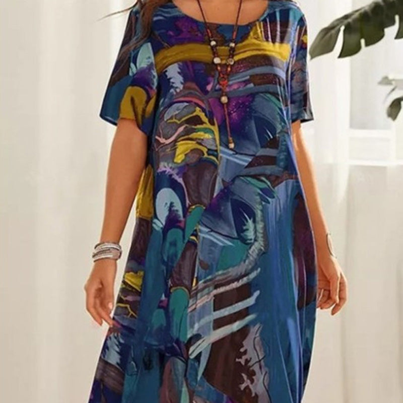 Nyelisse - Robe fluide aux couleurs tropicales vives