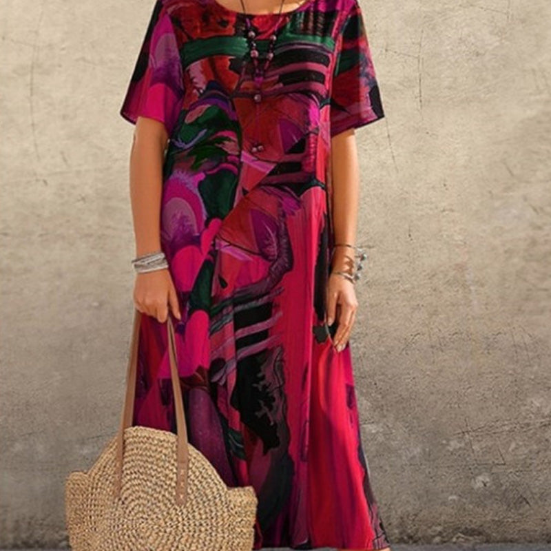 Nyelisse - Robe fluide aux couleurs tropicales vives