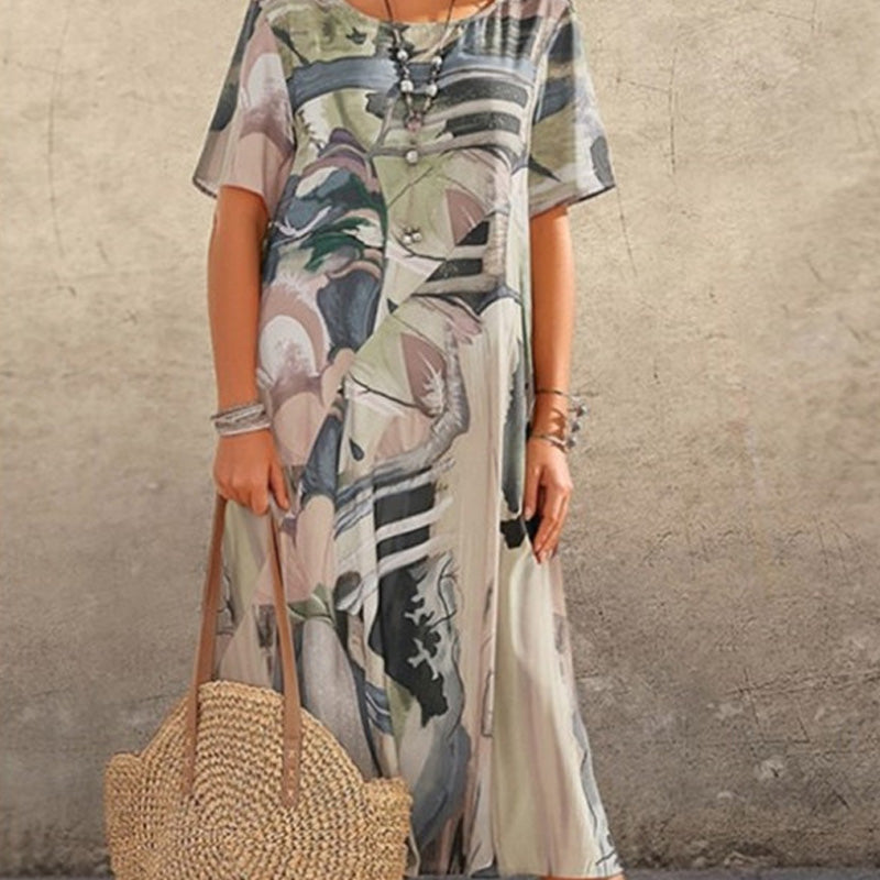 Nyelisse - Robe fluide aux couleurs tropicales vives