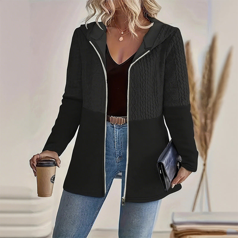 Melisandra - Veste Tendance pour Femme avec Capuche et Fermeture Éclair