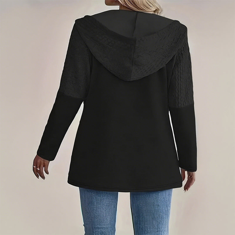 Melisandra - Veste Tendance pour Femme avec Capuche et Fermeture Éclair
