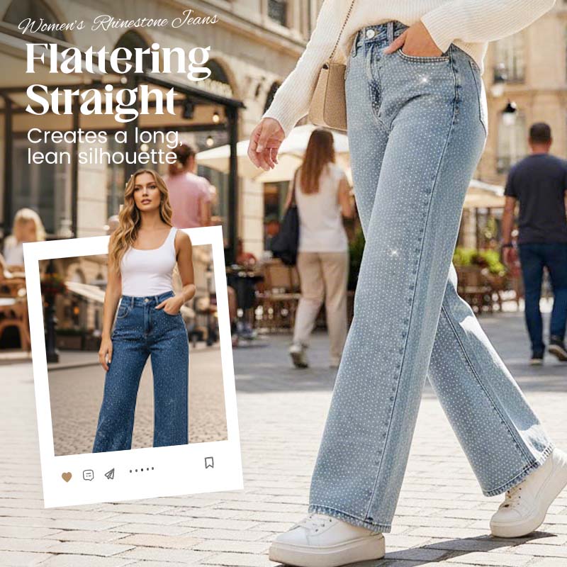Lunessavelle - Jeans Pour Femmes Élégants Avec Strass