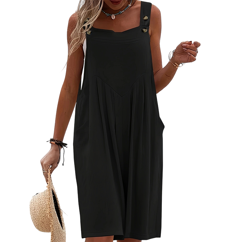 Rhyzelia - Combinaison Femme Sans Manches à Jambes Larges Style Estival