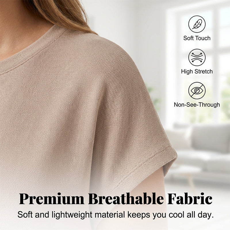 Tyverissa - Robe femme t-shirt midi décontractée avec poches latérales