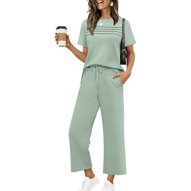 Liorenna - Ensemble femme décontracté deux pièces avec pantalon ample