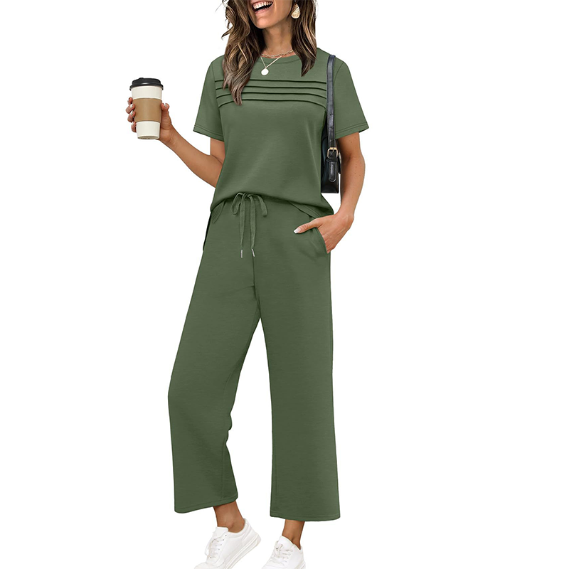 Liorenna - Ensemble femme décontracté deux pièces avec pantalon ample