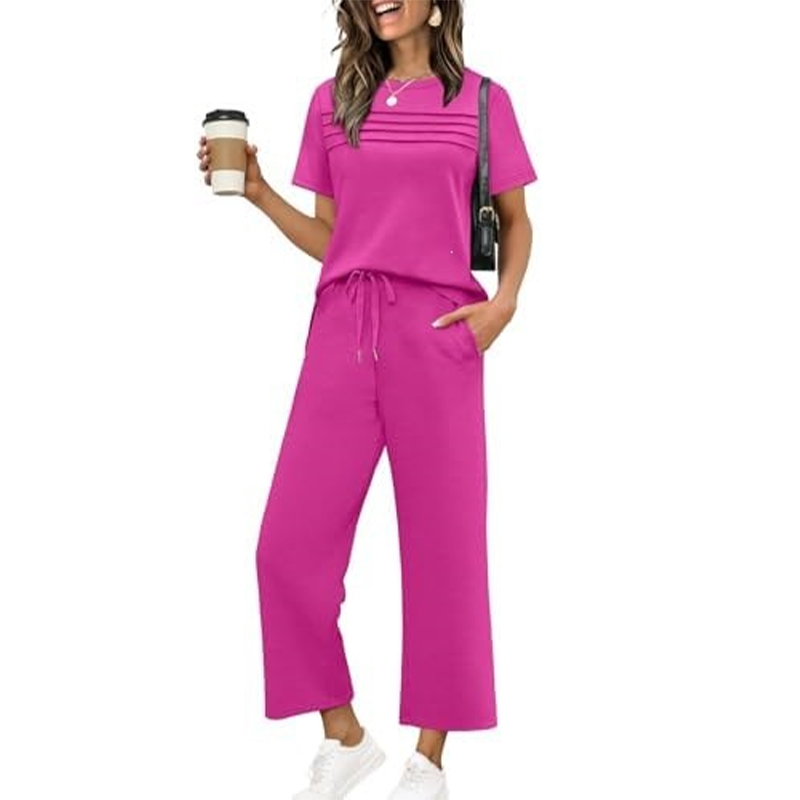 Liorenna - Ensemble femme décontracté deux pièces avec pantalon ample