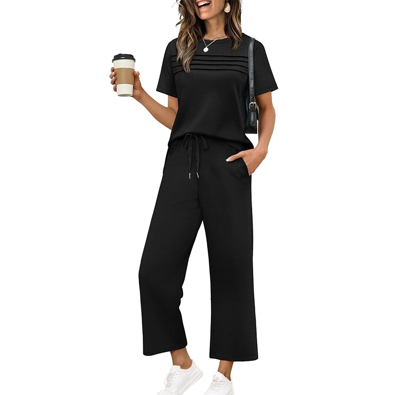 Liorenna - Ensemble femme décontracté deux pièces avec pantalon ample