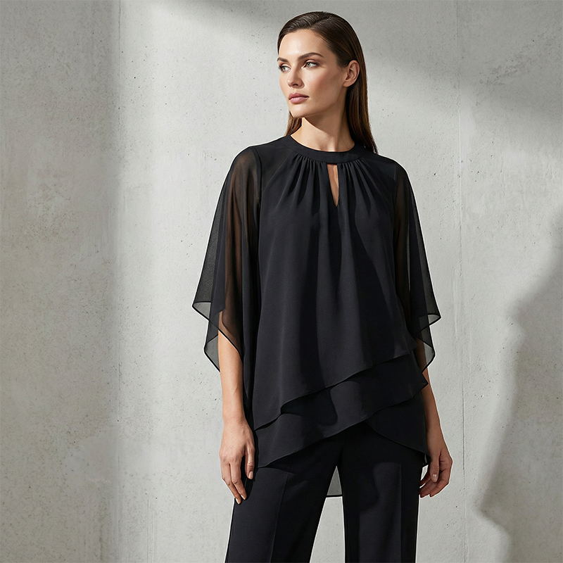 Janne - Ensemble femme élégant avec asymétrique