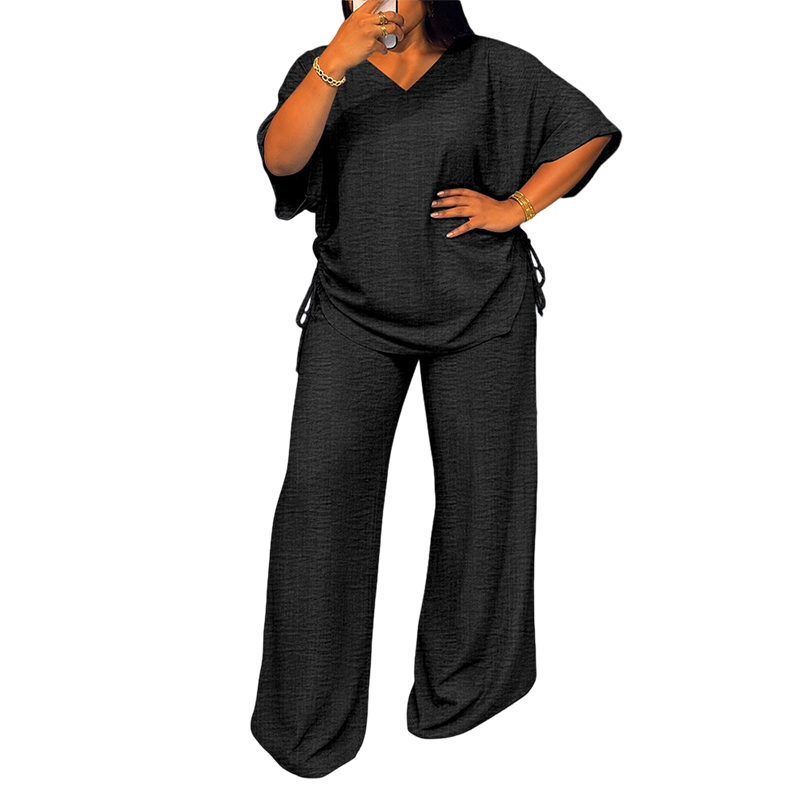 Svea - Ensemble femme deux pièces avec haut ajustable et pantalon fluide