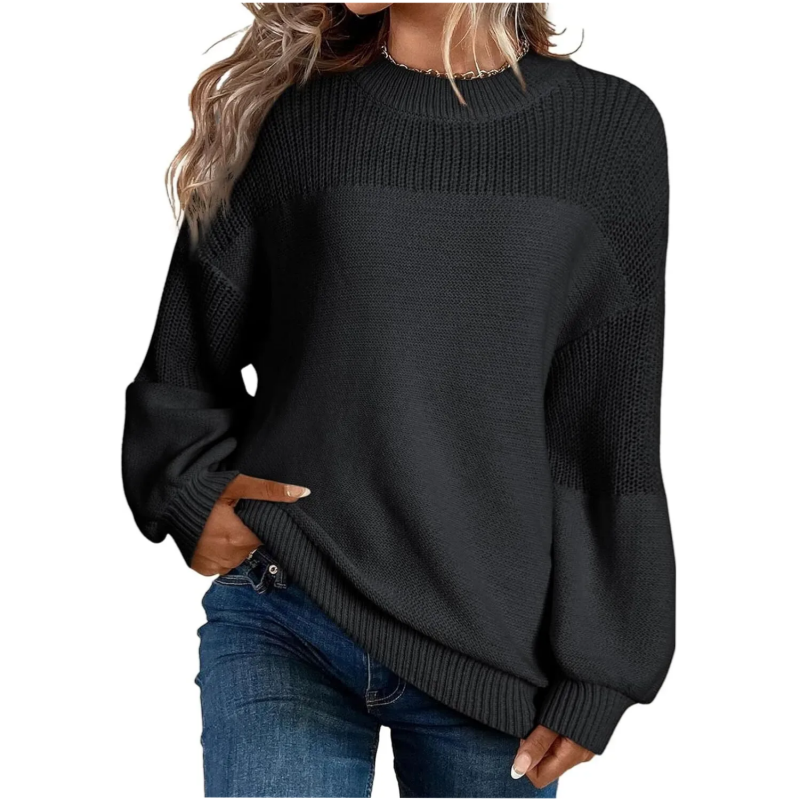 Cléophée - Pull femme en tricot à manches longues
