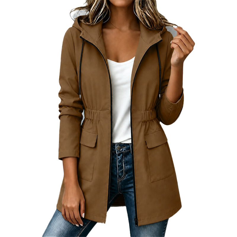 Klaartje - Veste femme imperméable à capuche pour ville et extérieur