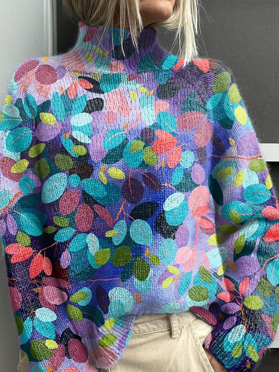 Noelle - Pull Col Roulé Arc-en-Ciel