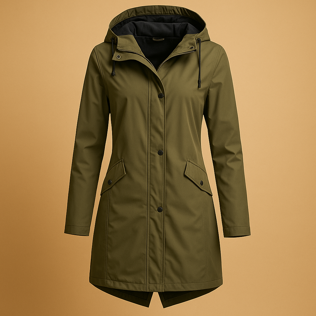 Sienna - Transparent Hooded Raincoat for Women