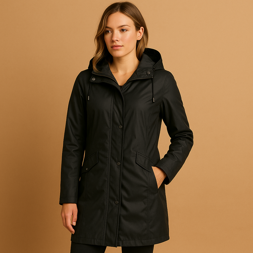 Sienna - Transparent Hooded Raincoat for Women