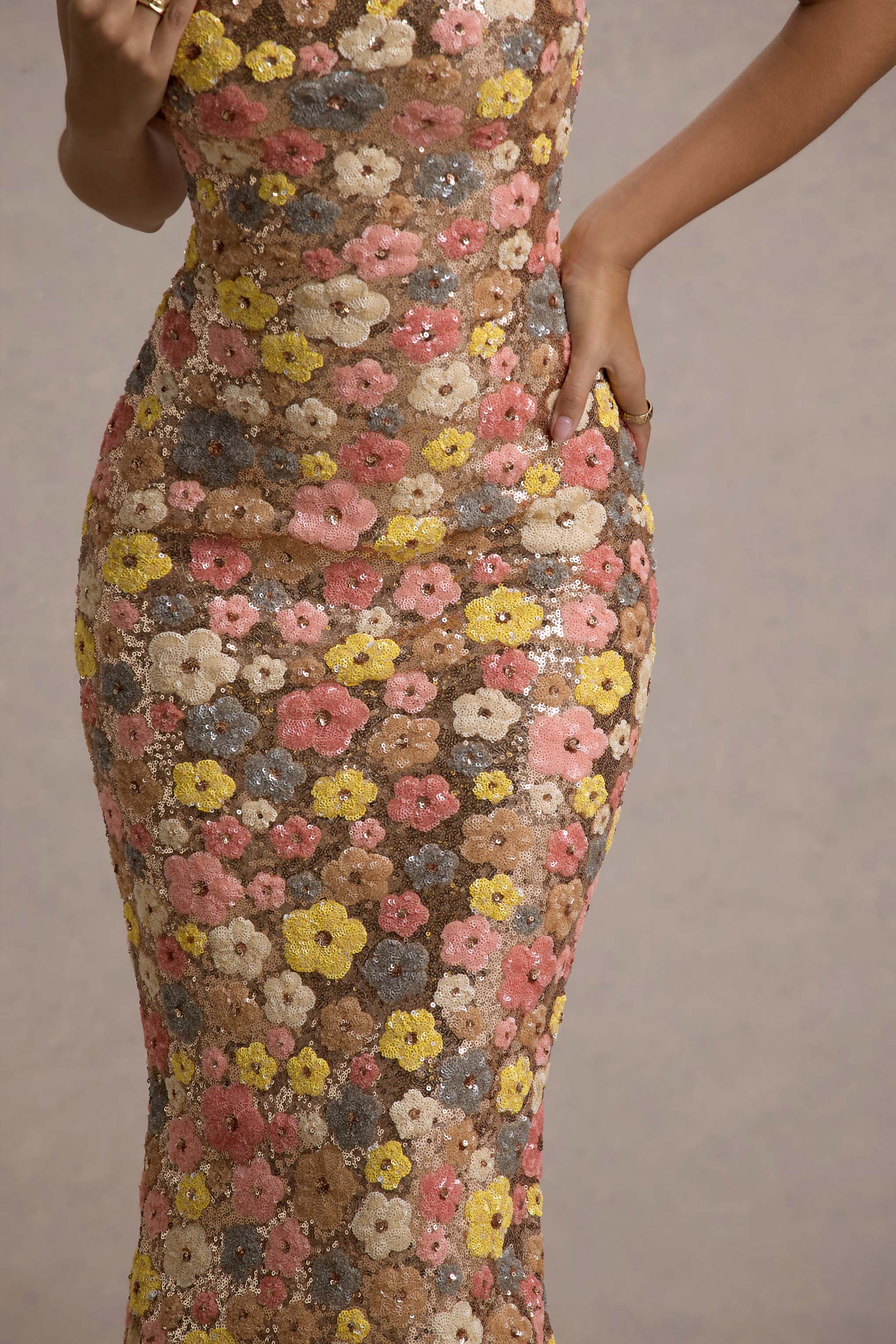 Lunovelle - Robe femme longue florale élégante à fines bretelles