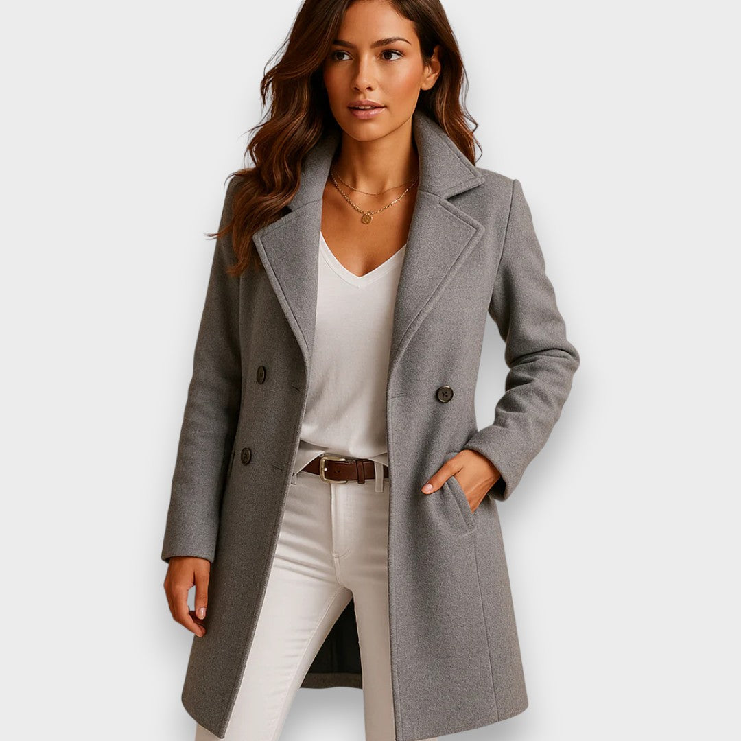 Marissae - Manteau En Laine Élégant À Coupe Structurée