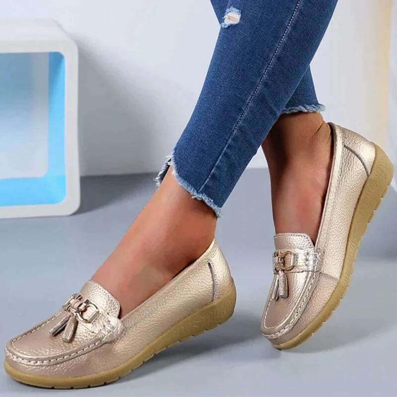 Heliora - Mocassins en Cuir Confort Orthopédique – L’Élégance Naturelle à Chaque Pas