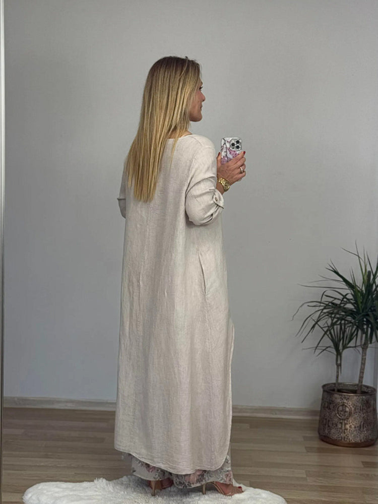 Ulina - Ensemble Décontracté avec Top Irrégulier et Pantalon à Jambes Larges