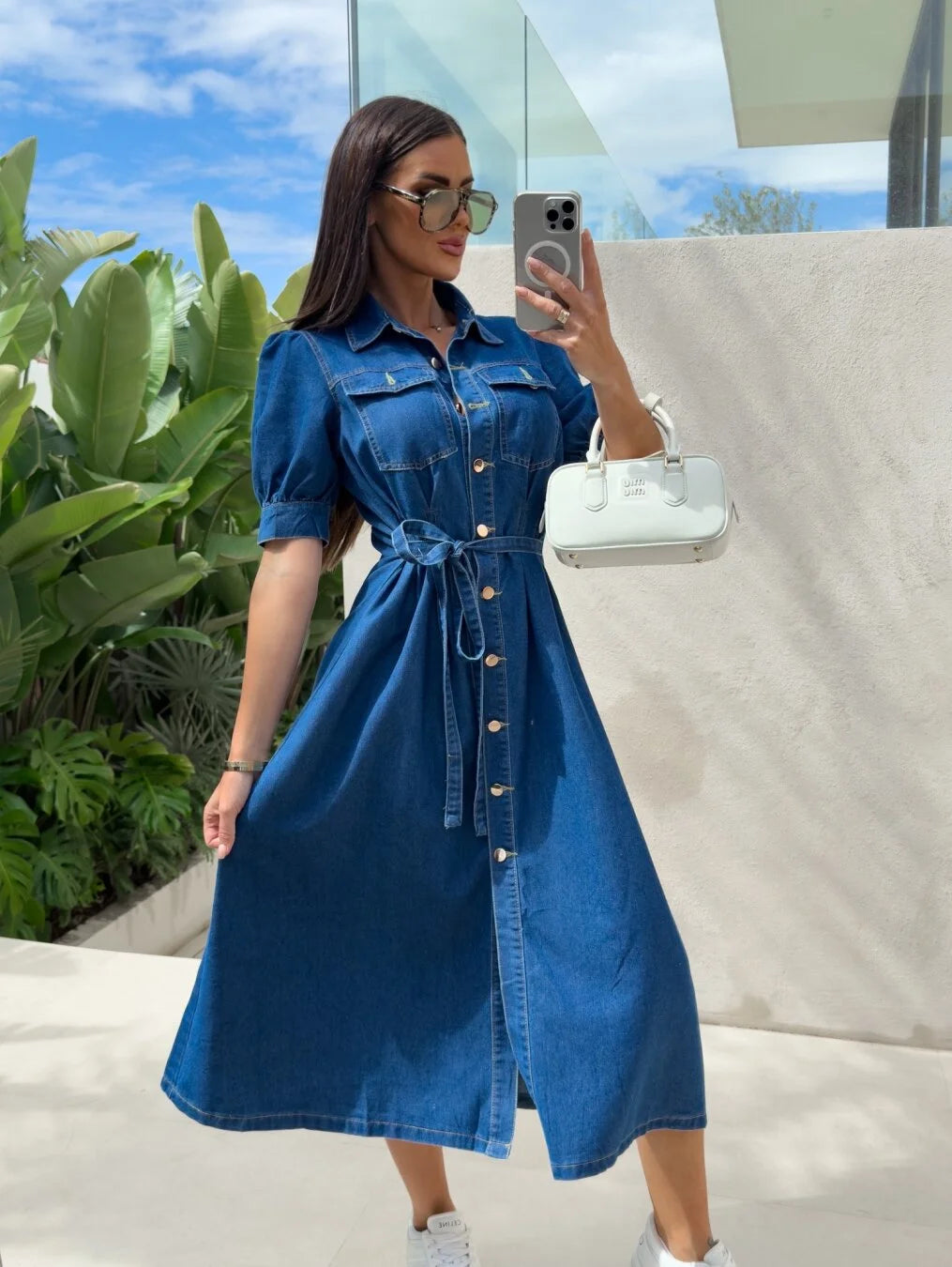 Daphne - Robe en denim Sunshine