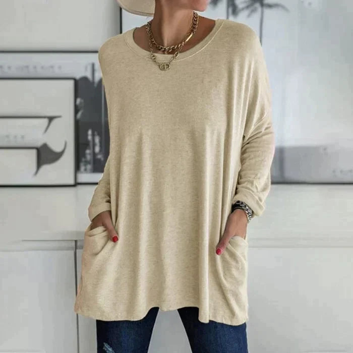 Daliah - T-shirt à manches longues avec poche