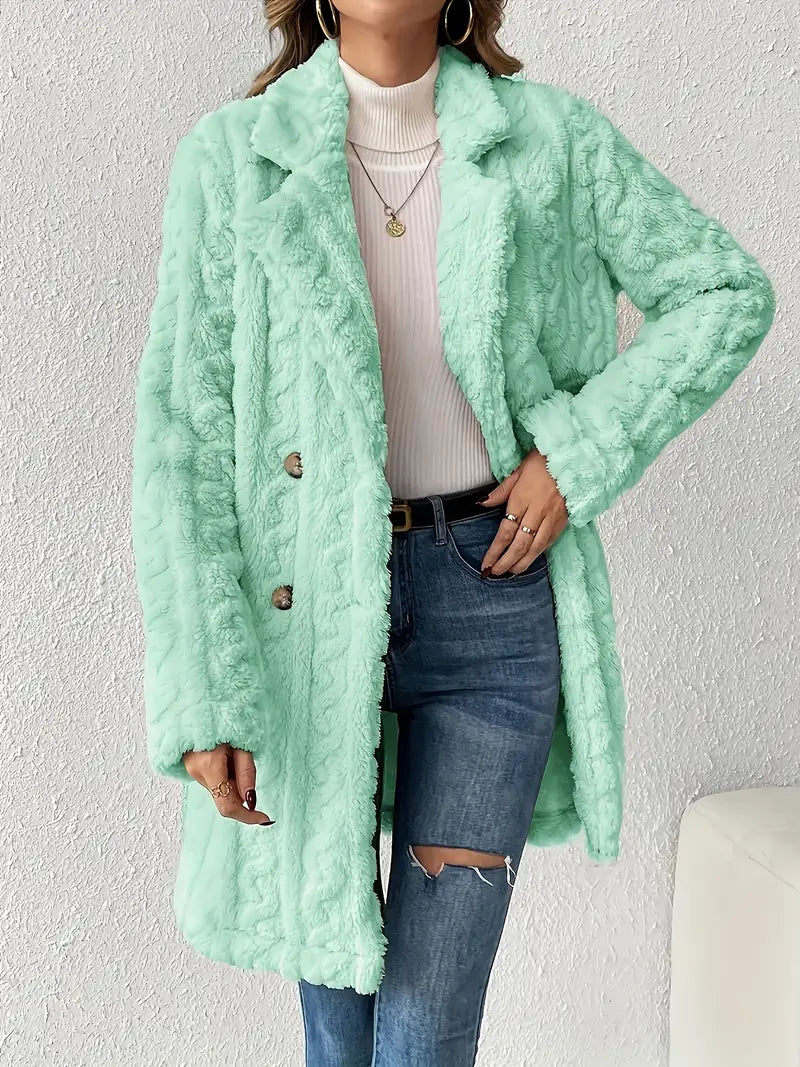 Léa - Manteau en fausse fourrure pour femme