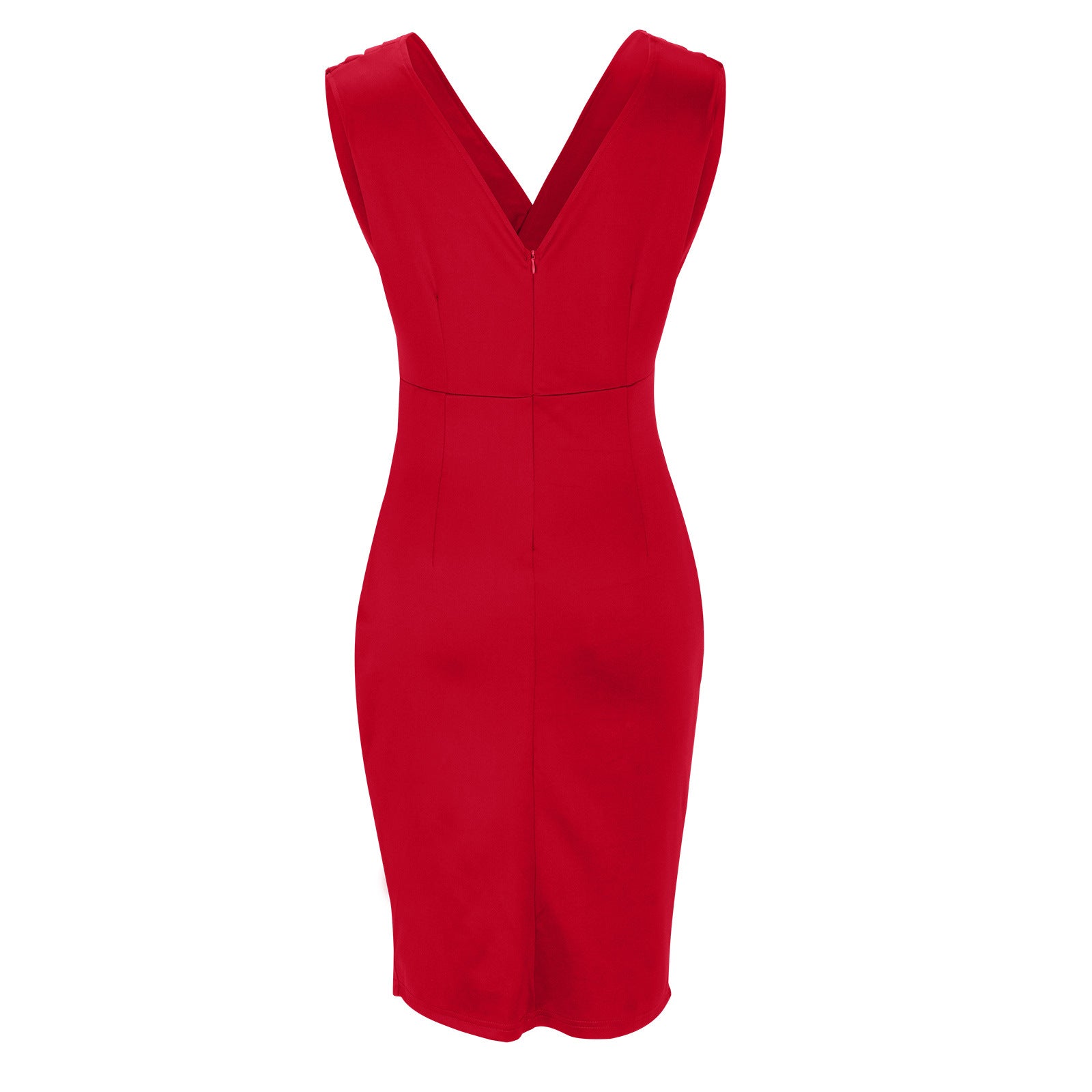 Calyra - Robe ajustée avec décolleté en V et fente