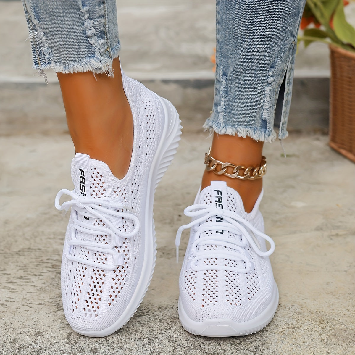 Fiorennae - Baskets femme orthopédiques respirantes à semelle amortissante