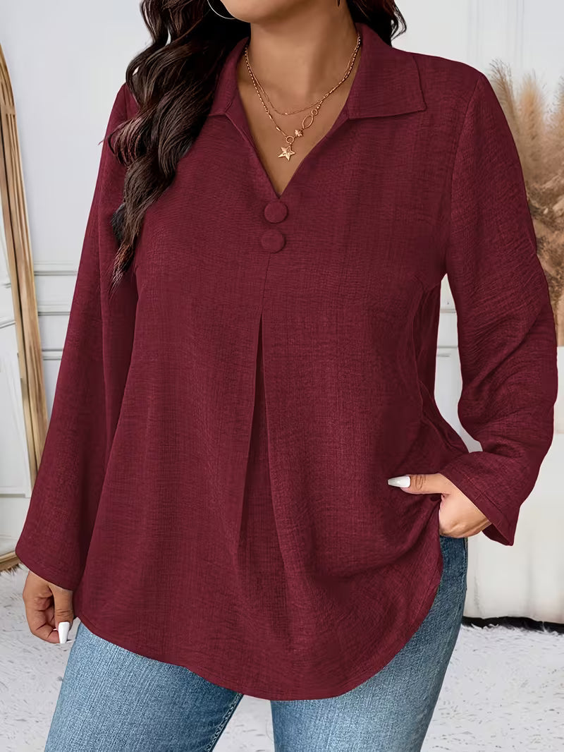 Elmyra - Chemise Fluide Boutonnée Élégante
