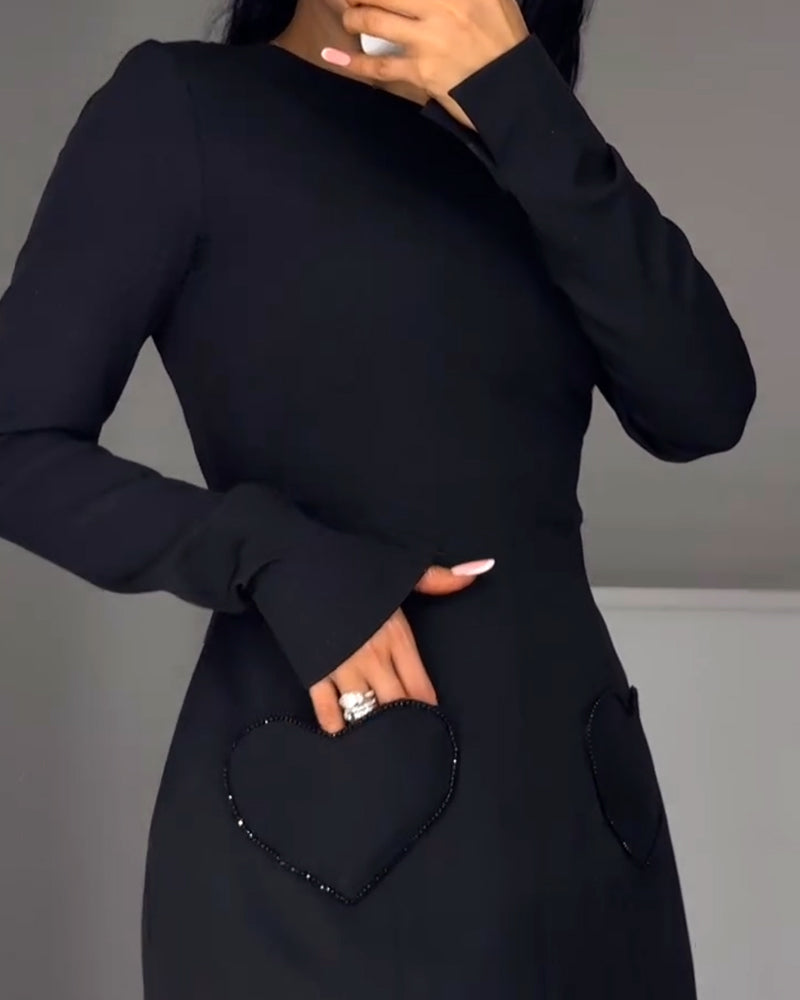 Lunivara - Robe Chic à Manches Longues avec Ceinture