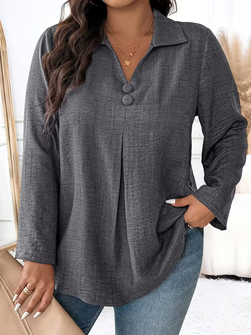 Elmyra - Chemise Fluide Boutonnée Élégante