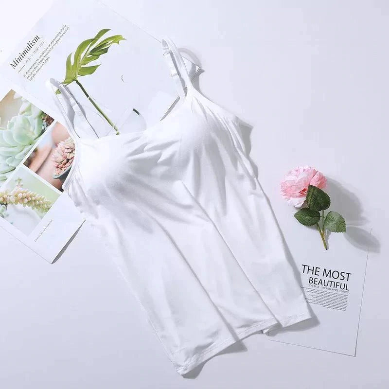 Noura - Camisole avec soutien-gorge intégré et coussin