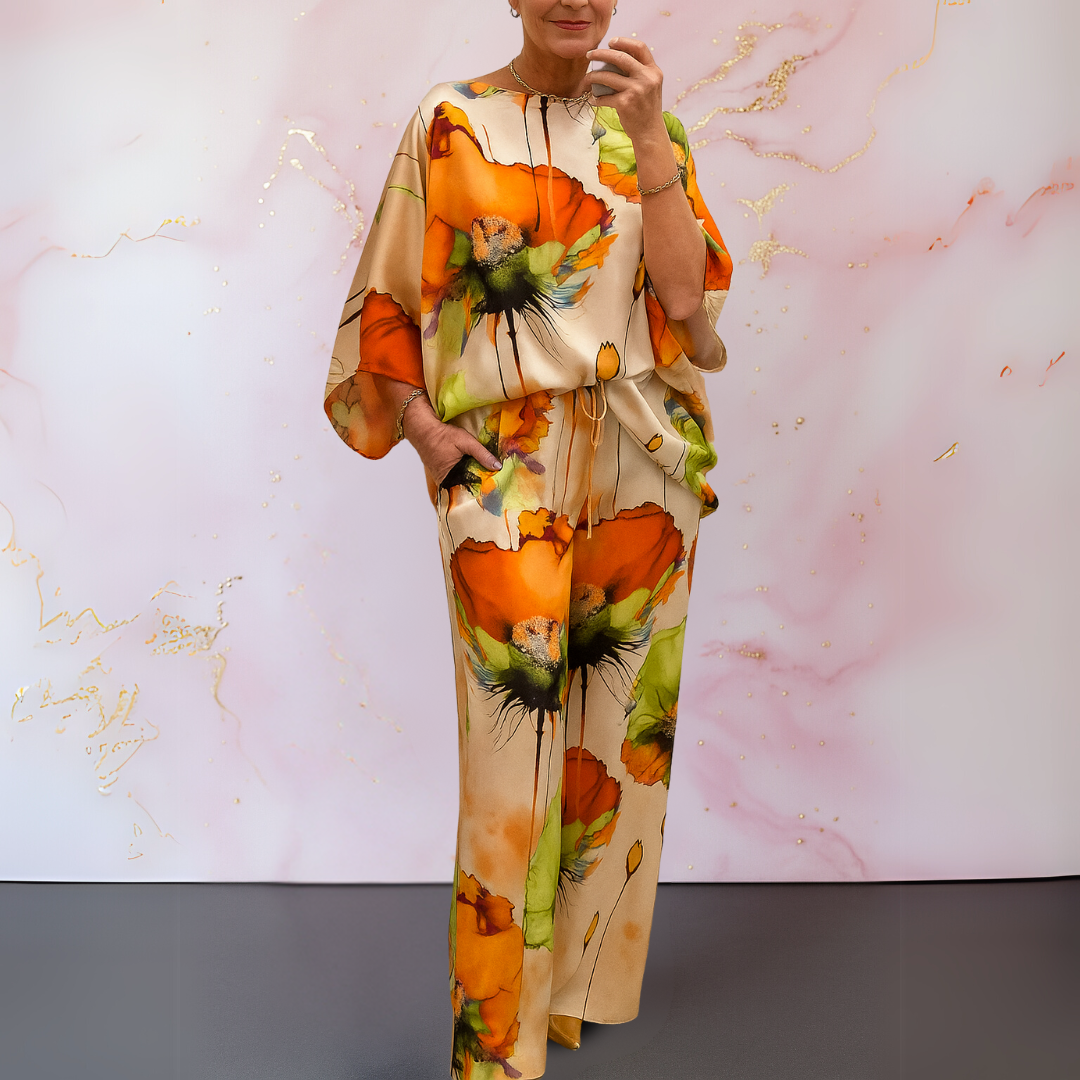 Ysella - Ensemble Satiné Deux Pièces pour Femmes au Style Audacieux et Raffiné