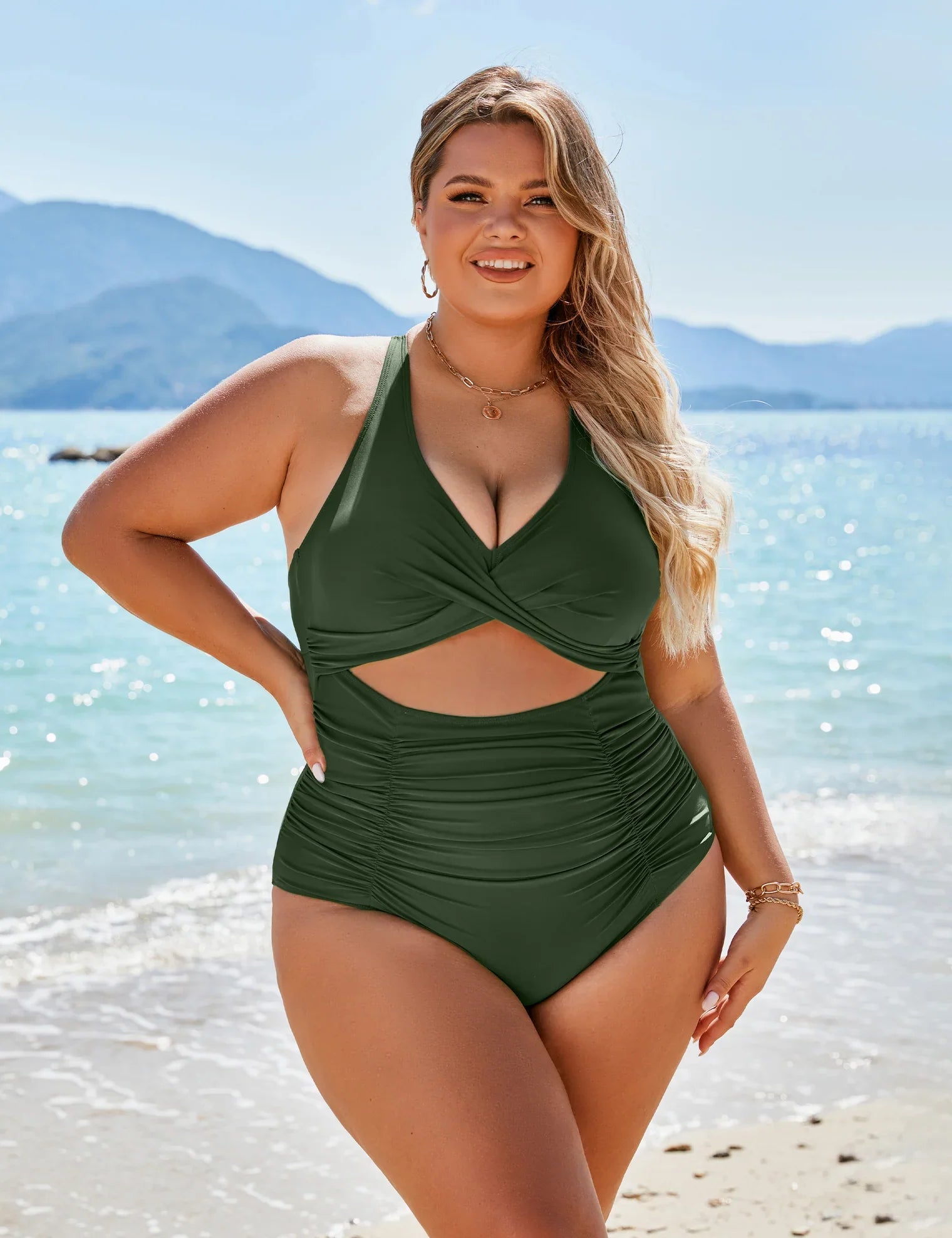 Samara - Maillot de Bain Une Pièce à Découpes Froncées