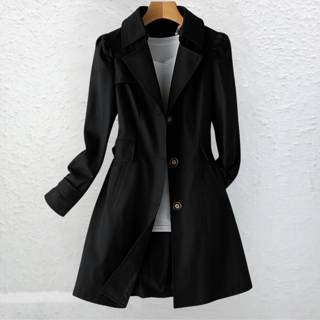 Gavryxa - Trench femme vintage élégant coupe cintrée mi-saison
